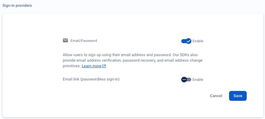 Email/Password Sign-In