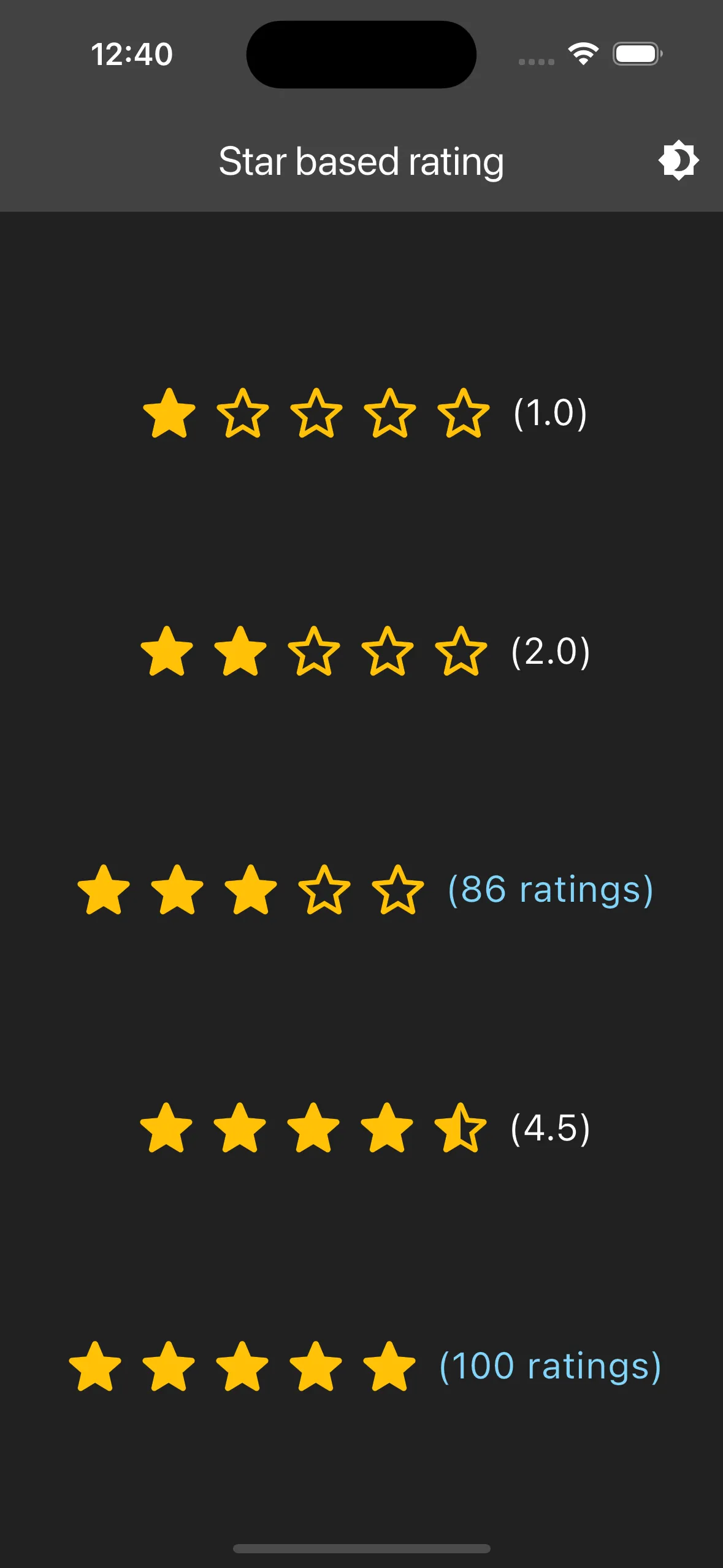 Star Rating